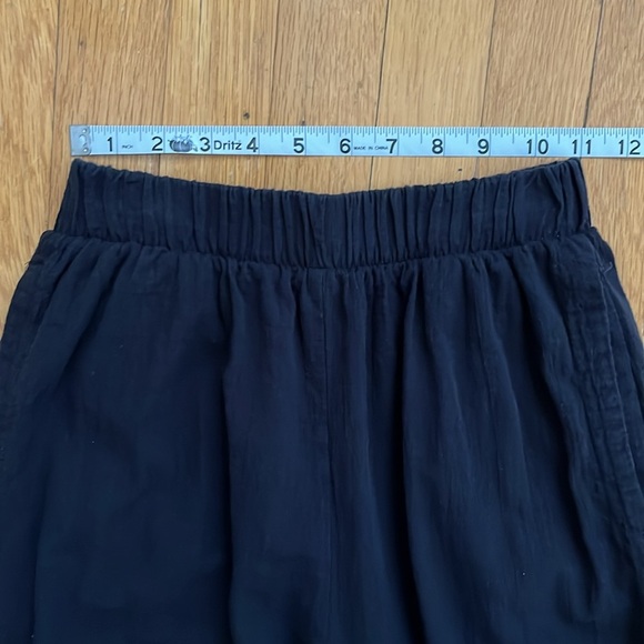 Bershka Small Black 100% Cotton Wide Leg Summer Lightweight Easy Pants - Picture 6 of 11